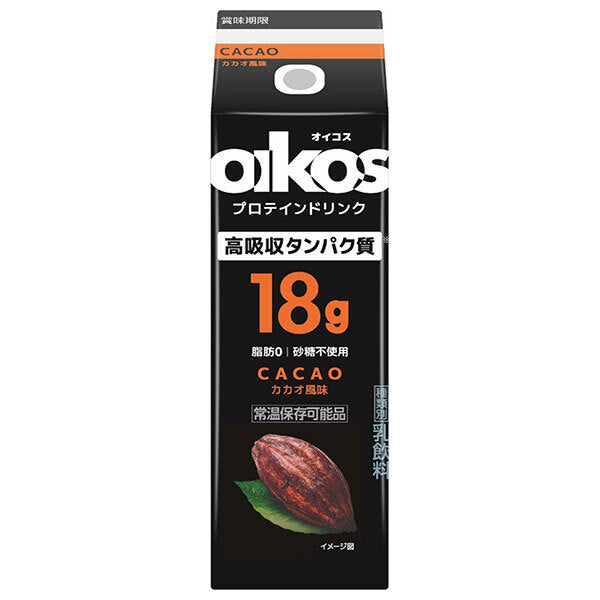 Danone Japan Oikos Protein Drink High Absorption Protein 18g CACAO 240ml paper pack x 12 pieces [Shipped in Japan]