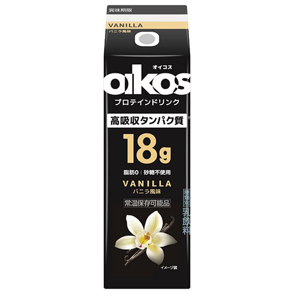 Danone Japan Oikos Protein Drink Highly Absorbed Protein 18g VANILLA (Vanilla) 240ml paper pack x 12 pieces [Shipped in Japan]
