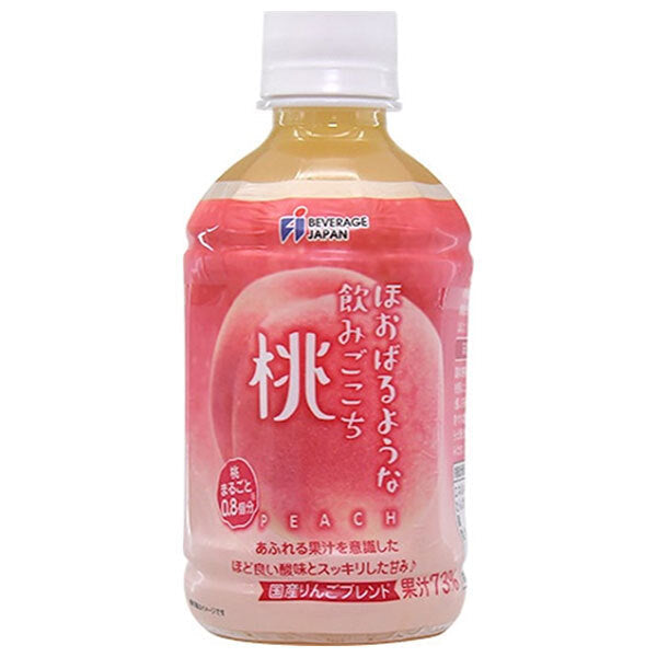 Vivare Japan Enjoyable Drinking Peach 73% 280ml PET bottles x 24 bottles [Shipped in Japan]