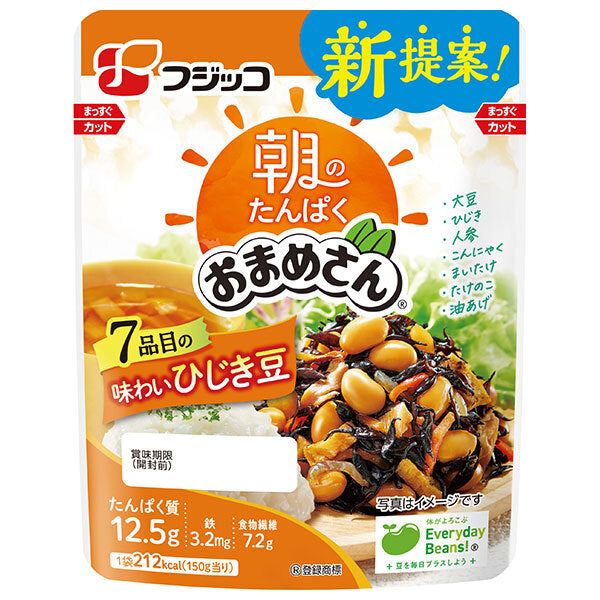 Fujikko Morning Protein Beans Seven Flavored Hijiki Beans 150g x 10 Bags [Shipped in Japan]