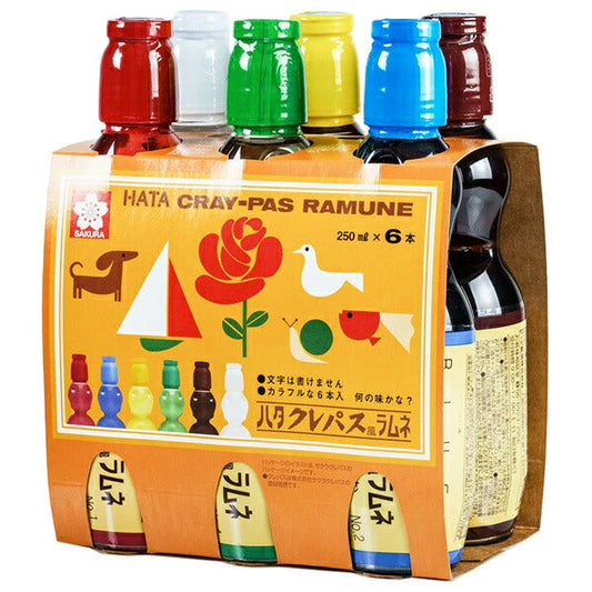 Hata Kosen Crepas-style Ramune (6 pack) 250ml plastic bottles x 30 (6 x 5) bottles [shipped in Japan]