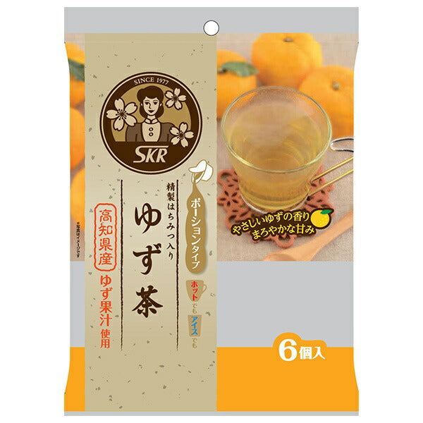Sakura Food Industry Yuzu Tea Portion Type (23g x 6 pieces) x 12 bags [Shipped in Japan]