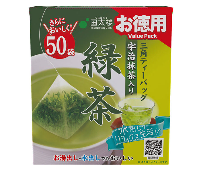 Kunitaro Value Green Tea Triangular Tea Bags with Uji Matcha 50P 100g (50P) x 6 bags [Shipped in Japan]