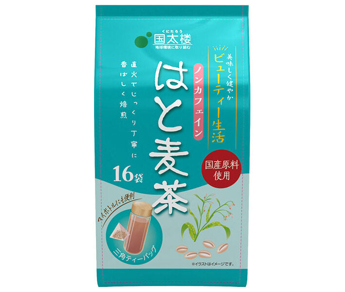 Kunitaro Hato Mugicha Triangular Tea Bag 16P 64g (16P) x 6 bags [Shipped in Japan]