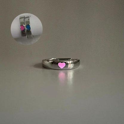 Love Glow Ring Pair with Heart Design (Single Item)