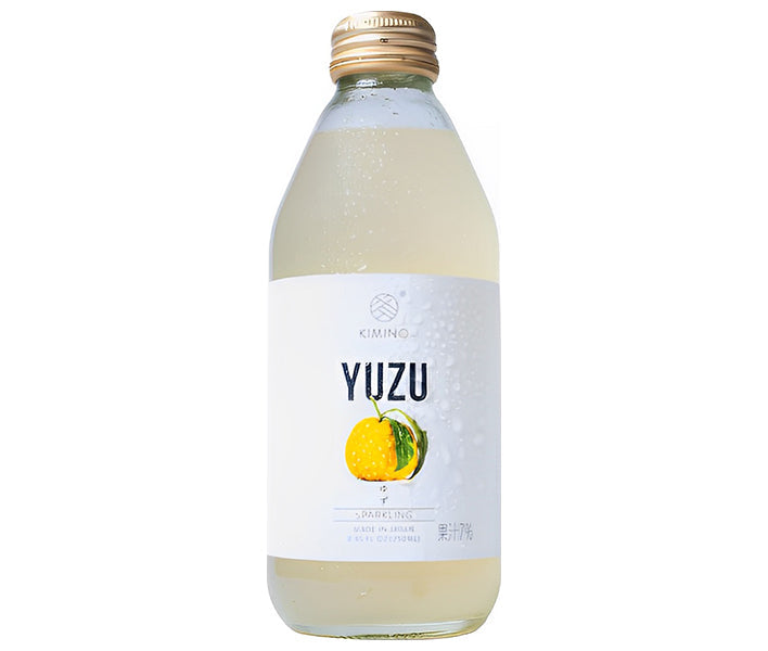 KIMINO DRINKS Yuzu Sparkling Juice 250ml bottle x 24 bottles [Shipped in Japan]