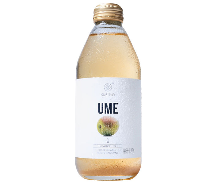 KIMINO DRINKS Ume Sparkling Juice 250ml bottle x 24 bottles [Shipped in Japan]