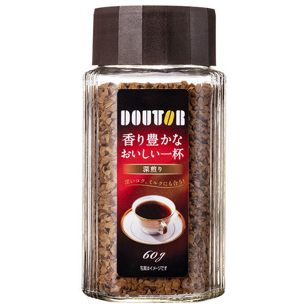 Doutor Coffee, Delicious and Fragrant Cup, Dark Roasted, 60g Bottle x 12 Bottles [Shipped in Japan]