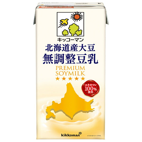 キッコーマン 北海道産大豆 無調整豆乳 1000ml紙パック×12(6×2)本入【日本出荷】