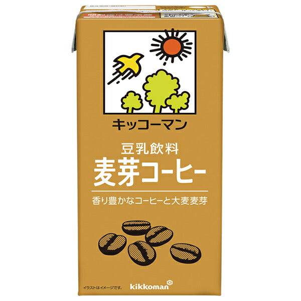 Kikkoman Soy Milk Beverage Malt Coffee 1000ml paper pack x 12 (6 x 2) bottles [Shipped in Japan]