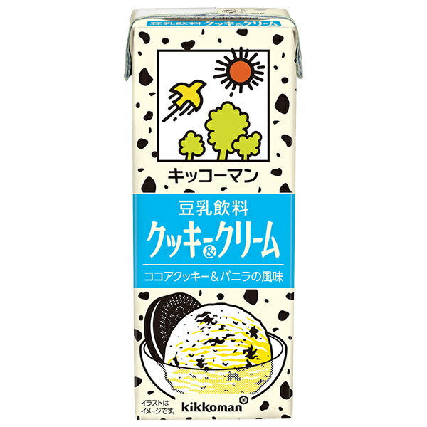 Kikkoman Soy Milk Beverage Cookies & Cream 200ml paper pack x 18 bottles [shipped in Japan]