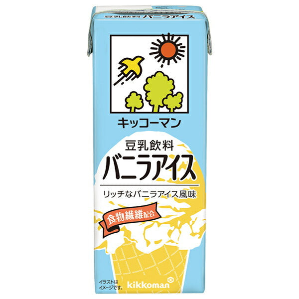 キッコーマン 豆乳飲料 バニラアイス 200ml紙パック×18本入【日本出荷】
