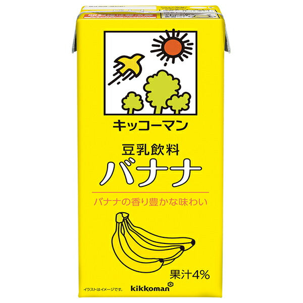 Kikkoman soy milk drink banana 1000ml paper pack x 12 (6 x 2) pieces [shipped in Japan]