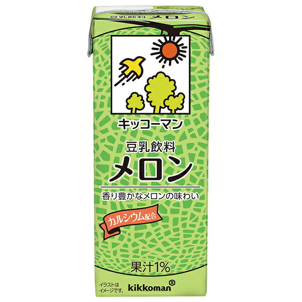 Kikkoman Soy Milk Beverage Melon 200ml paper pack x 18 pieces [shipped in Japan]