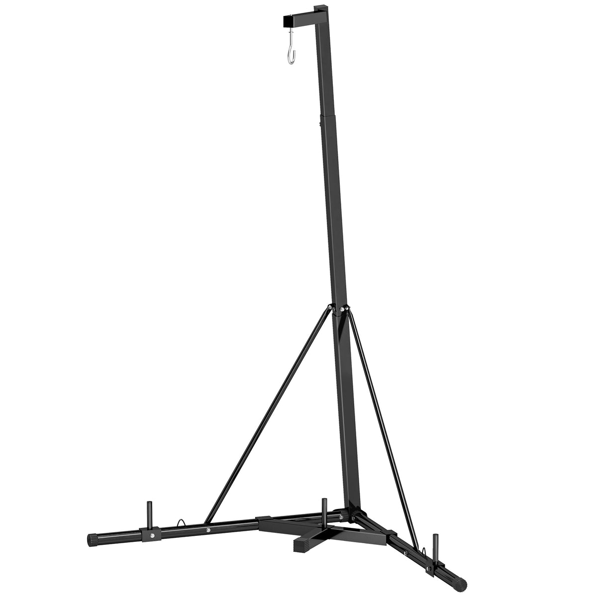 Foldable Punch Bag Stand, Adjustable Height Heavy Bag Stand with Weighted Base, Freestanding for Home Gym, Stand Only