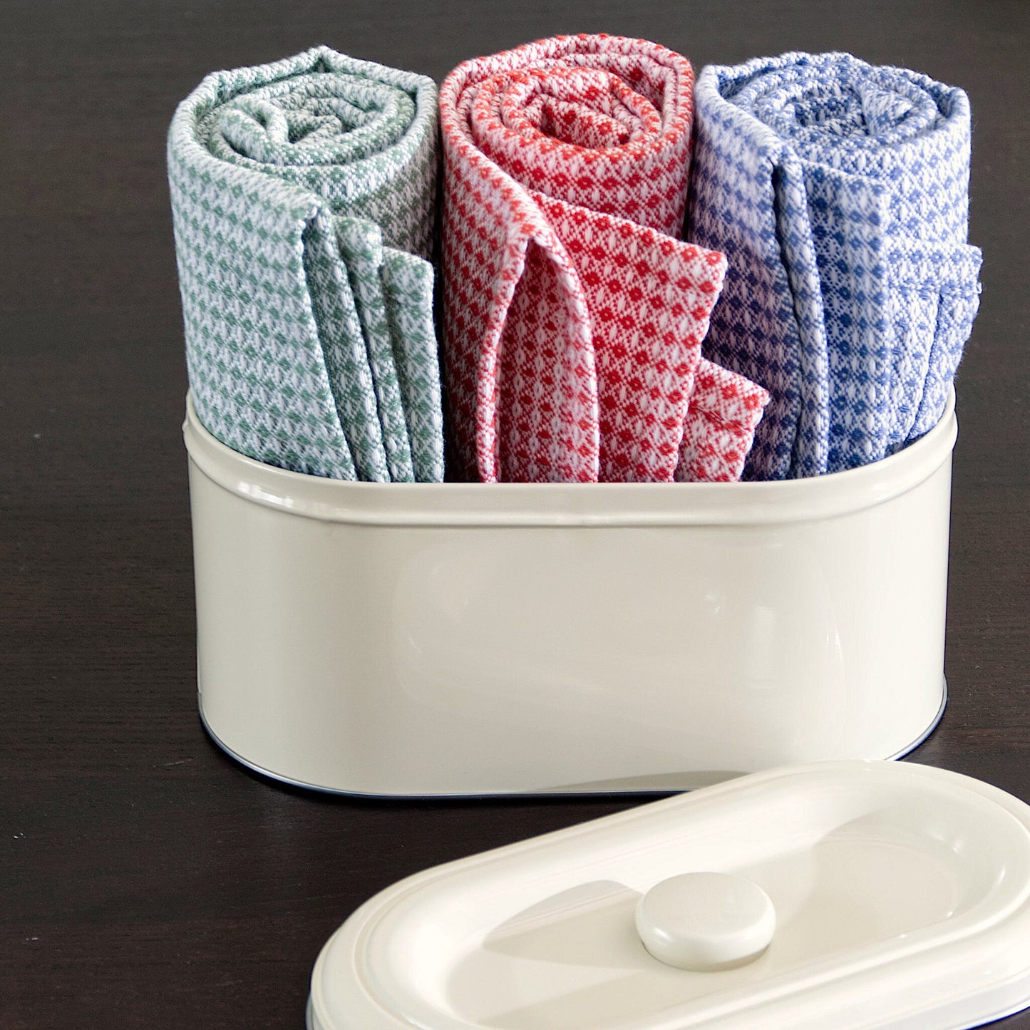 Diamond Waffle Kitchen Towels - Set/3