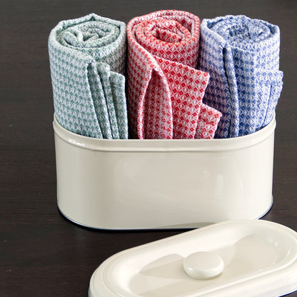 Diamond Waffle Kitchen Towels - Set/3