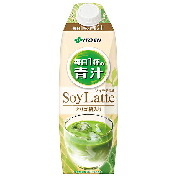 Itoen One Cup of Green Juice Every Day Soy Latte Flavor 1000ml Paper Pack x 6 bottles [Shipped in Japan]