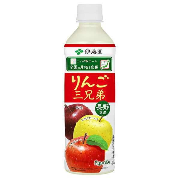 Itoen Nippon Ale Nagano Prefecture Apple Three Brothers 400g plastic bottle x 24 pieces [shipped in Japan]
