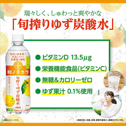 ダイドー 和ノチカラ 旬搾りゆず炭酸水 500mlペットボトル×24本入【日本出荷】