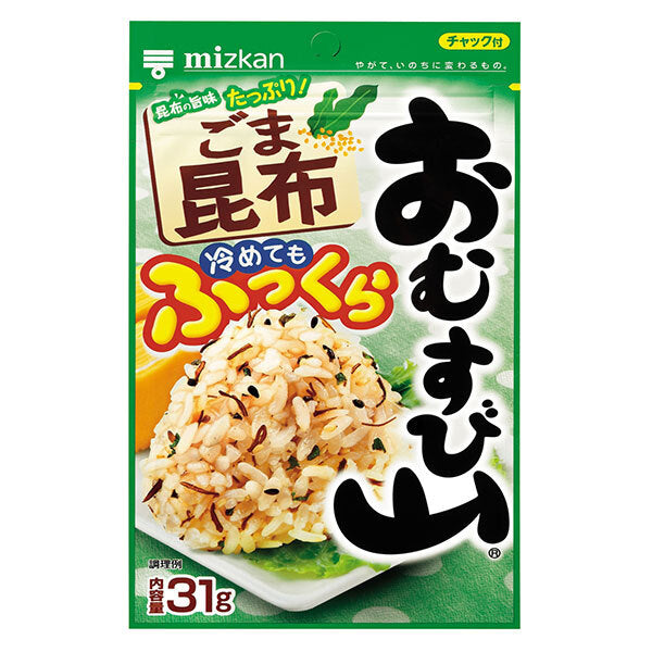 Mitsukan Omusubiyama Sesame Kelp zipper bag type 31g x 10 bags [shipped in Japan]