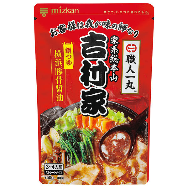 Mitsukan Iekei Headquarters Supervised by the Yoshimura Family Yokohama Tonkotsu Soy Sauce Hotpot Tsuyu 750g x 12 bags [Shipped in Japan]