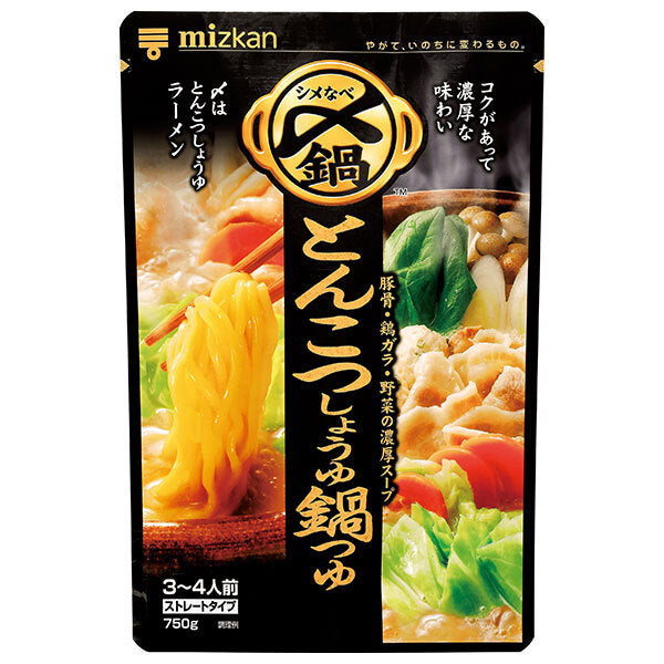 Mitsukan Delicious Tonkotsu Soy Sauce Nabe Tsuyu Straight 750g x 12 bags [Shipped in Japan]