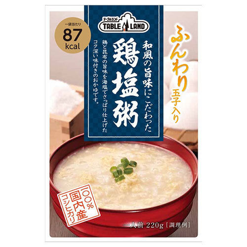 Maruzen Food Industry Tableland Chicken salt porridge with Japanese flavor 220g pouches x 24 (12 x 2) bags [shipped in Japan]