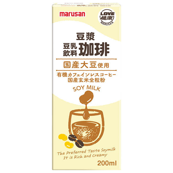 Marusan Ai Soy Milk Beverage Coffee Mamejan 200ml paper pack x 24 bottles [shipped in Japan]