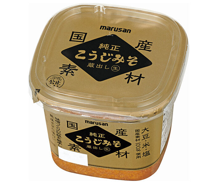 Marusan Ai Domestic Genuine Koji Miso, Stored Raw, Soybeans, Rice, Salt, 100% Domestic Materials, 500g x 6 pieces [Shipped in Japan]