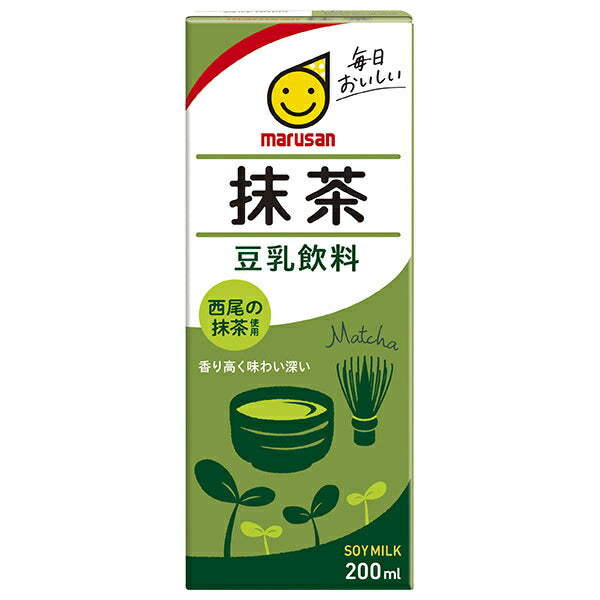 Marusan Ai Soy Milk Beverage Matcha 200ml paper pack x 24 bottles [shipped in Japan]