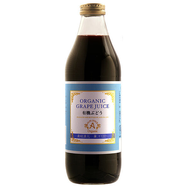 Alps Organic Grape Juice 100 1L bottle x 6 bottles [shipped in Japan]