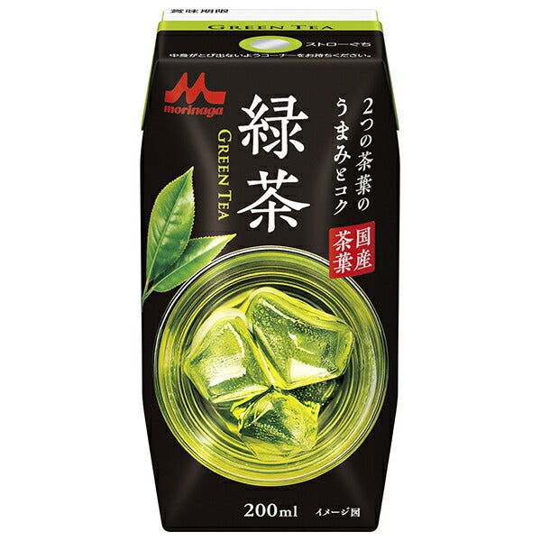 Morinaga Milk Green Tea 200ml paper pack x 24 pieces [shipped in Japan]