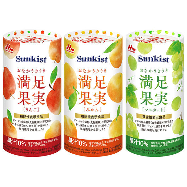 Clinico Sunkist Stomach Excitement Satisfying Fruit Various Set 125ml paper pack x 18 (6 x 3) pieces [Shipped in Japan]