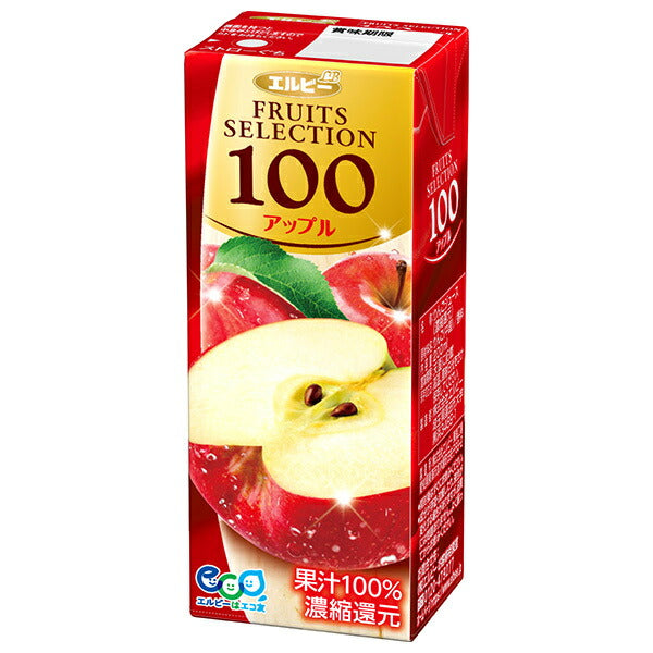 LB Fruit Selection Apple 100% 200ml paper pack x 24 bottles [shipped in Japan]