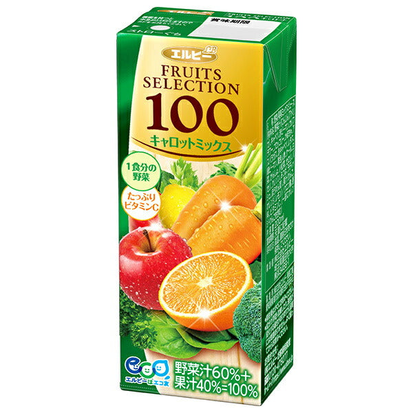 LB Fruit Selection Carrot Mix 100% 200ml paper pack x 24 pieces [Shipped in Japan]