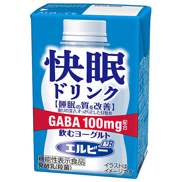 Elbee Good Sleep Drink Drinking Yogurt 125ml paper pack x 24 bottles [shipped in Japan]