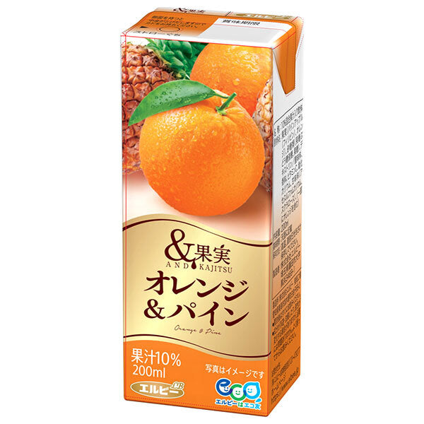 Elbee & Fruit Orange & Pine 200ml paper pack x 24 pieces [shipped in Japan]