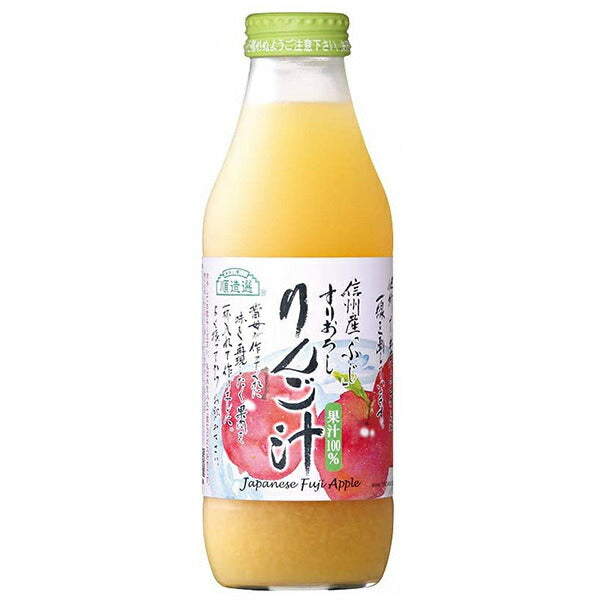 Marukai Junzosen Grated Apple Juice 500ml bottle x 12 bottles [Shipped in Japan]