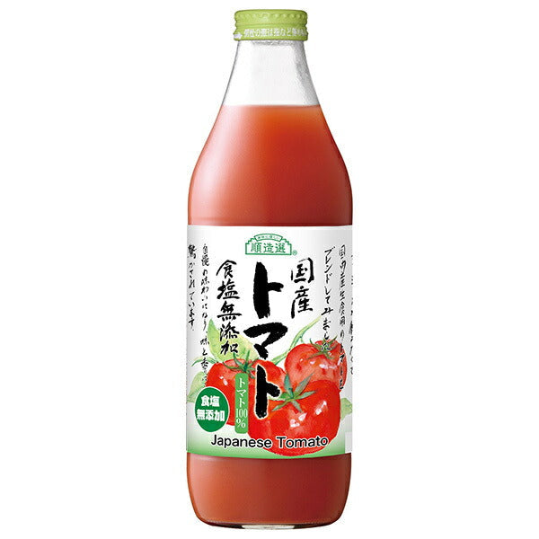 Marukai Corporation Junzosen Domestic tomatoes, no added salt, 1000ml bottles x 12 (6 x 2) bottles [shipped in Japan]