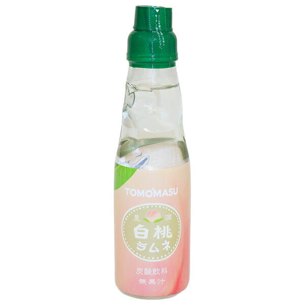 友桝飲料 白桃ラムネ 200ml瓶×30本入【日本出荷】