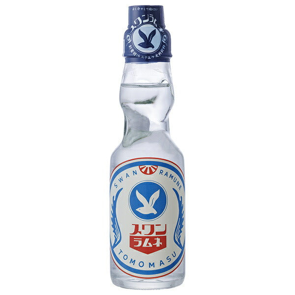 Yumasu Beverage Swan Ramune (with label) 200ml bottle x 30 bottles [shipped in Japan]