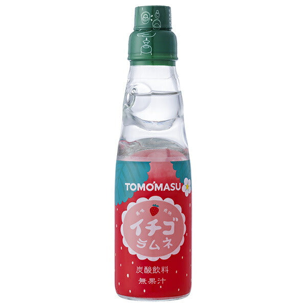 友桝飲料 イチゴラムネ 200ml瓶×30本入【日本出荷】