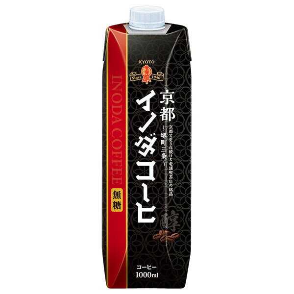 Key Coffee Kyoto Inoda Coffee Liquid Coffee Unsweetened 1L paper pack x 6 bottles [Shipped in Japan]