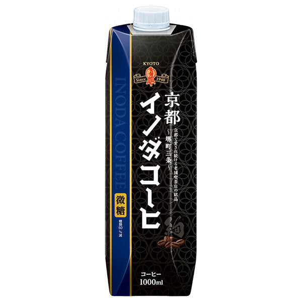 Key Coffee Kyoto Inoda Coffee Liquid Coffee Fine Sugar 1L paper pack x 6 pieces [Shipped in Japan]