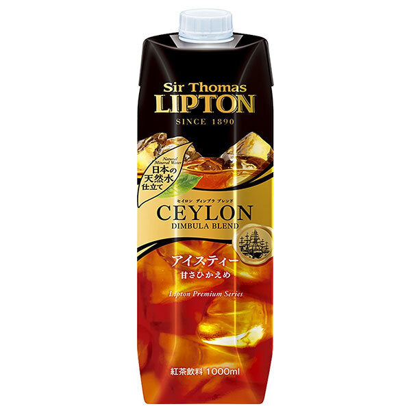 Key Coffee Sir Thomas Lipton Iced Tea Moderately Sweet Tetra Prisma 1L paper pack x 6 pieces [Shipped in Japan]