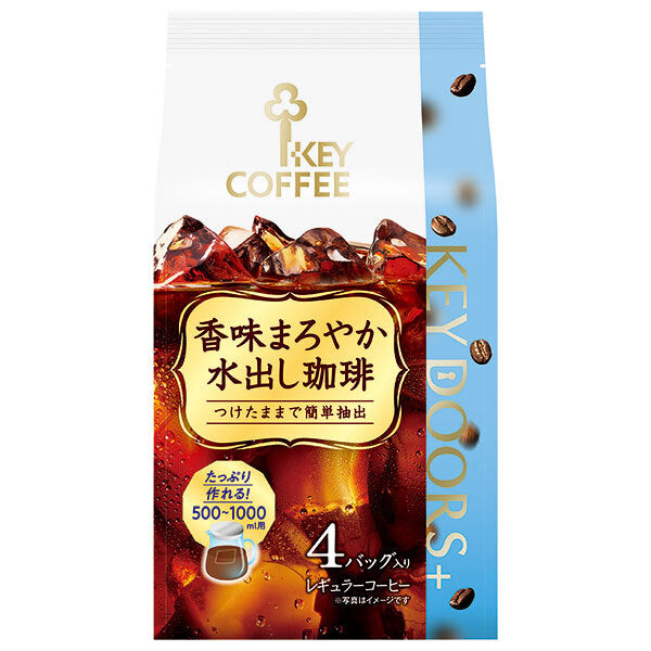 Key Coffee KEY DOORS+ Mild Flavored Cold Brew Coffee 4P x 6 Bags [Shipped in Japan]