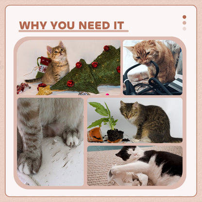 47" Tall Cat Tree Tower with Condo, Ladder, Scratching Posts and Hanging Ball, Light Grey