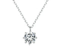 Dazzling 0.8ct Moissanite Sterling Silver Pendant Necklace