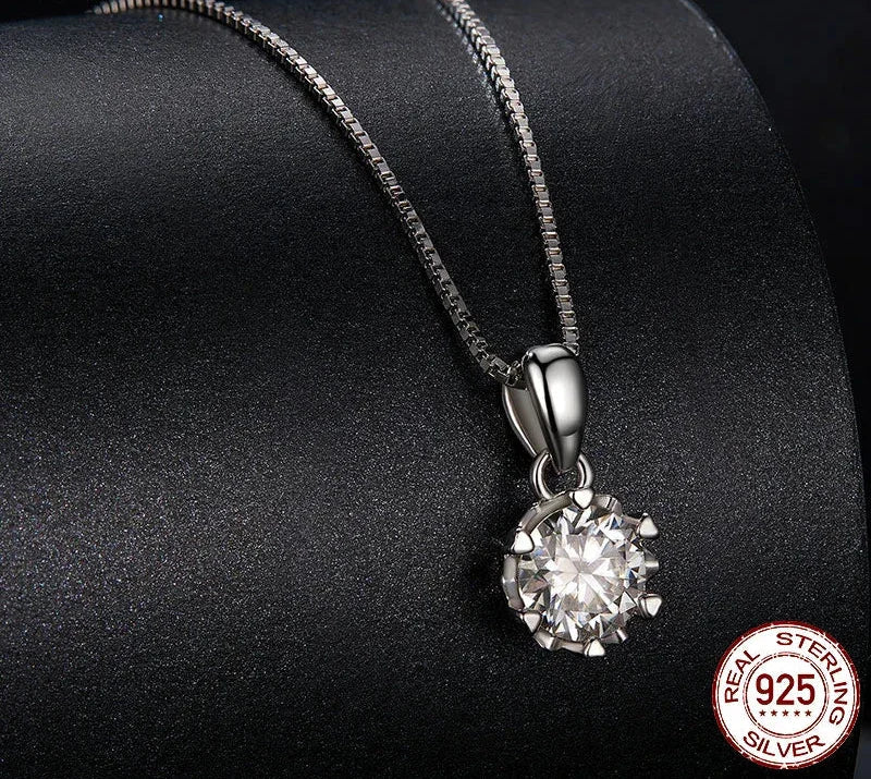 Stellar Shine 1ct Moissanite Sterling Silver Pendant Necklace